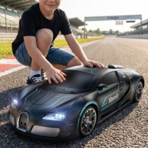 Veeniix V991 1:10 Large 2-in-1 Transform RC Robot Car Toy, Black