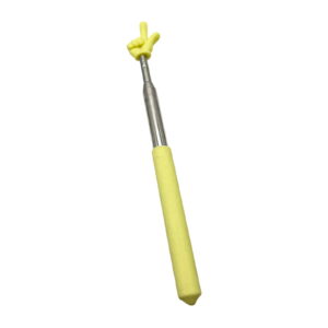 VMWMSSR Telescopic Teacher Pointer Stick Retractable Finger Hand Pointer Stainless Steel Extendable Classroom Presentation Tool For Whiteboard Blackboard Lecture Training(Yellow-8.2")