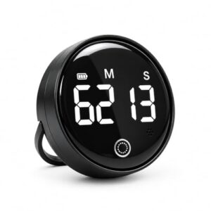 Voice Timer – Magnetic Digital Kitchen Timer for Cooking, Tap-to-Wake Voice + Dial Control, No Always-On Listening, No App No Wi-Fi, Silent Flash, USB-C Rechargeable, Auto Sleep, 99-Minute Countdown