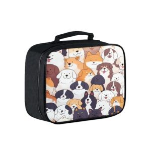 Vorruil Lunch Box Kids, Dog Insulated Lunch Box for Kids Teen Boys Girls with Zippered Pocket, Reusable Portable Toddler Lunch Bag, Keep Food Fresh Lunchbag for Office Work Travel Picnic