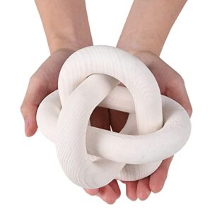 Wood Chain Link Decor 3 Link Decorative Chain Knot Hand Carved Wood Chain