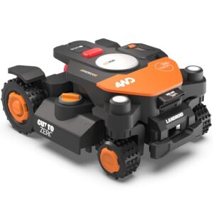 WORX Robot Lawn Mower 4WD for 1/4 Acre, No Perimeter Wire, WR341 | Landroid Vision Cloud with AI Obstacle Avoidance, RTK Cloud Navigation, Auto Mapping, App Control, 84% Slope, Cut-to-Zero