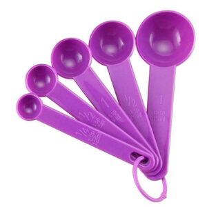 Wovilon Measuring Spoons, Teaspoons Measuring, Spoons 5Pcs/Set Measuring Spoon for Baking Plastic Teaspoon Tablespoon Utensil Kitchen