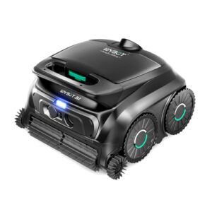 WYBOT B1 Robotic Pool Vacuum Cordless Pool Cleaner Robot for Inground Pools | Quad-Roller Brushes for Edge Cleaning, High Obstacle Crossing, Floor & Wall Coverage, Lightweight, App Control
