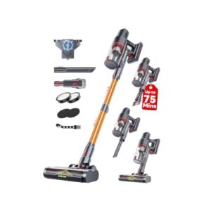 Xenonlab Cordless Vacuum Cleaner, 75Mins/55KPa/650W, Rechargeable | Anti-Static&Anti-Tangle Brush, Extra Replacement Washable HEPA Filter, for Hard Floor, Carpet, Pet Hair, Freestanding