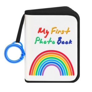 XFveiwoo Baby Photo Album, 21 Pockets for 4x6 Photos Soft Family Book Black
