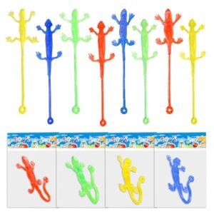 Yeetec 12 Pack Sticky Gecko Stretchy Sticky Lizards Sensory Toys for Kids Birthday Party Favors, Reptile Themed Party Supplies Bag Fillers, Classroom Prizes, Random Color