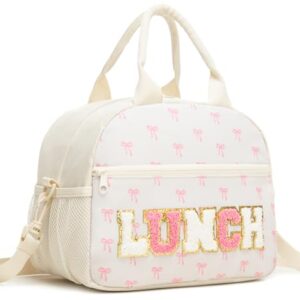 YESDOAGD Lunch Box For Women Girls, Lnsulated Cute Pink Lunch Bag，Reusable Collapsible Cooler Lunch Box， Lnsulated, Leak-Proof, And Lightweight, For Work, Picnic, Travel, Meal Prep, School