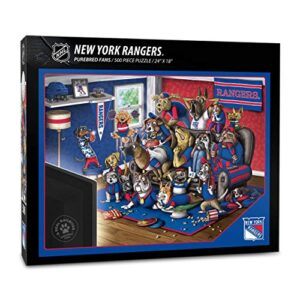 YouTheFan Purebred Fans New York Rangers YouTheFan NHL UPC Purebred Fans A Real Nailbiter 500 Piece Puzzle, Team Colors, Piece US