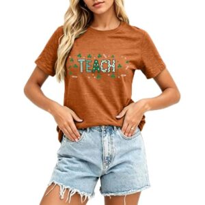 YSVNIT Teacher Shirts for Women Inspirational Educator Graphic Tshirt Gift