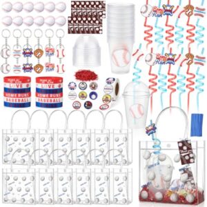 Yungyan 87 Pcs Baseball Party Favors, 12 Set Sports Birthday Party Supply