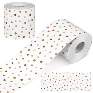 Zonon 65 Feet Bulletin Board Borders Polka Dots Straight Trim Classroom