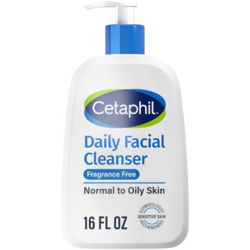 Cetaphil Daily Facial Cleanser, Oily & Combination Skin, 16oz