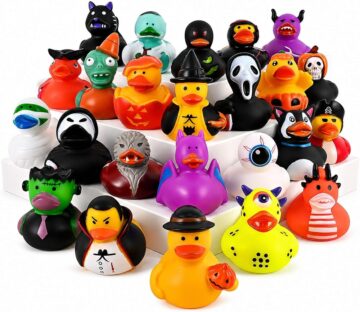 ONKULL 24 PCS Halloween Rubber Ducks, Halloween Ducks for Halloween Goodie Bag Fillers