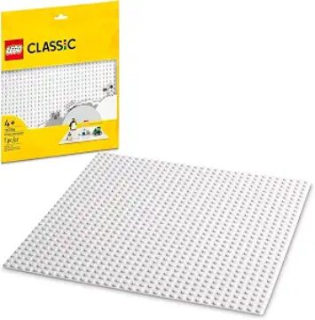 LEGO Classic White Baseplate, Square 32x32 Stud Foundation to Build, Play, and Display Brick Creations
