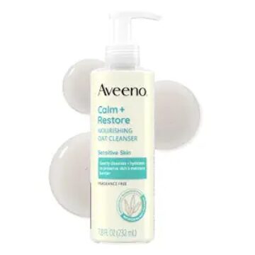 Aveeno Calm + Restore Nourishing Oat Face Cleanser, 7.8 fl. oz