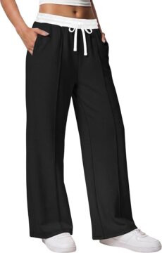 Sampeel Sweatpants Women Wide Leg Baggy Pants Lounge Fall Outfits Pockets
