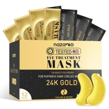 12 Pcs 24K Gold Under Eye Patches - Eye Masks