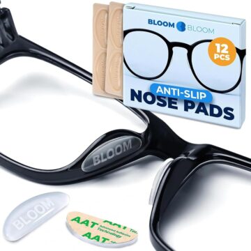Premium Eyeglass Nose Pads, Anti-Slip Clear Silicone, 6 Pairs