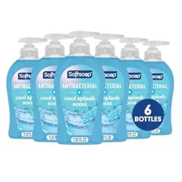 Softsoap Antibacterial Hand Soap, Cool Splash Scent, 11.25 fl oz (6 Pack)