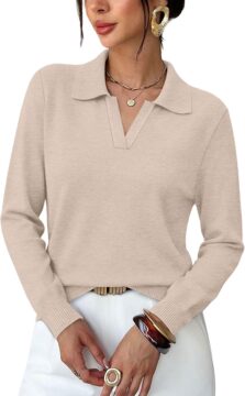 Sweaters for Women Business Casual Fall Long Sleeve Basic Tops