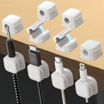 10 Pack Magnetic Cable Clips,Adjustable and Convenient Cable Management,Wire Holder Organizer,