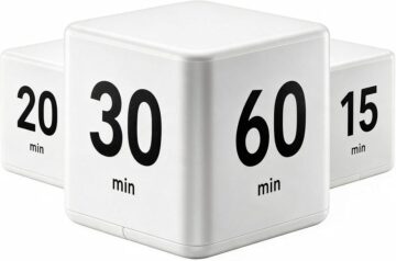 JOYIT Cube Timer, 15 20 30 60 Minute Visual Timer for Games, Classroom