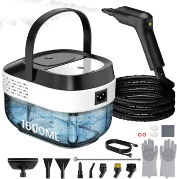 Steam Cleaner, 1600ML Handheld Steamer for Home Car Cleaning