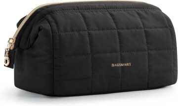 BAGSMART Makeup Bag Travel Toiletry Bag, Wide-open Zipper Pouch