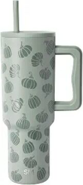 Simple Modern Halloween Tumbler with Handle 40oz Pumpkins