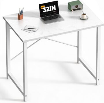 DUMOS 32 Inch Small Computer Desk, Gaming Desks for Home Office Bedroom