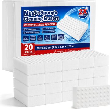 20 Pack 2X Compressed Magic Eraser Sponge, Thick Melamine Cleaning Sponge