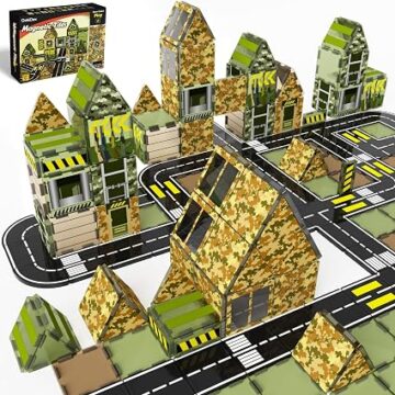 GobiDex Magnetic Tiles Army Toys Building Set