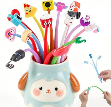 16 PCS Fun Pens Prize Gifts for Kids Classroom, Cute Silicone Pen