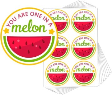 You're One in a Melon Thank You Stickers, 2 Inch,120 Pcs