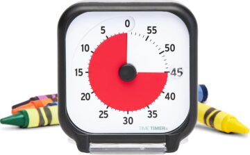 Time Timer 3 inch Visual Timer — 60 Minute Kids Desk Countdown Clock with Dry Erase Activity Card and Desktop App Access