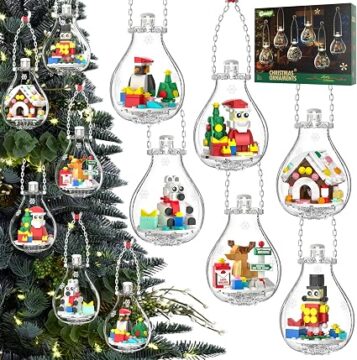 Light-Up Christmas Ornament Building Blocks Sets 647 PCS