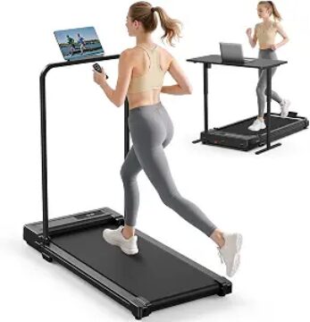 Walking Pad Treadmill for Home - Folding Treadmills with Handle Bar Portable Compact Fold up Indoor Foldable Handles …