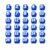 1-30 Number Pencil Caps Set, Blue White Marking Pencil Toppers with Side Hole for Classroom Stations Group Teaching Preschool Supplies for Students Teachers