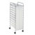 10-Drawer Multi-Color Rolling Craft Storage Cart, Clear Drawers Chrome Frame Mobile Trolley with Lockable Wheels & Perforated Worktop for Office Home Supplies