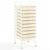 10-Drawer Rolling Storage Cart, Mobile Organizer Unit for Office, School, and Craft Supplies, White, 15″ L x 13″ W x 34″ H, 1 Unit