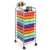 10-Drawer Rolling Storage Cart, Mobile Organizer Unit for Office, School, and Craft Supplies, Multi-Color, 15″ D x 13″ W x 34″ H, 1 Unit