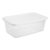 10-Pack 6-Quart Clear Plastic Storage Bins with Snap-on Lids, White