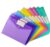10-Pack A4 Document Folders with Label Pocket – Colorful File Envelopes for School, Home, and Office Organization