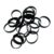 100-Pack Black Silicone Bands – Non-Slip, Reusable Cable Ties