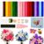1000 Pcs 18 Colors Pipe Cleaner Craft, Pipe Cleaners Flowers Kit with Guide