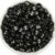 1000pcs 7x4mm Black Acrylic Letter Beads Flat Round Spacer Beads