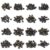 1000PCS Acrylic Letter Beads Black Gold A-Z Alphabet Round Flat