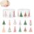 1000Pcs Christmas Tree Stickers Roll Boho Pine Decals for Cards