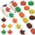 1000PCS Fall Thanksgiving Stickers Roll 1.2” Laser Maple Leaf Pumpkin Decals 5 Colors Holographic Autumn Leaves Pumpkins Self-Adhesive Label Sticker for Waterproof Envelope Seals Party Card Scrapbook